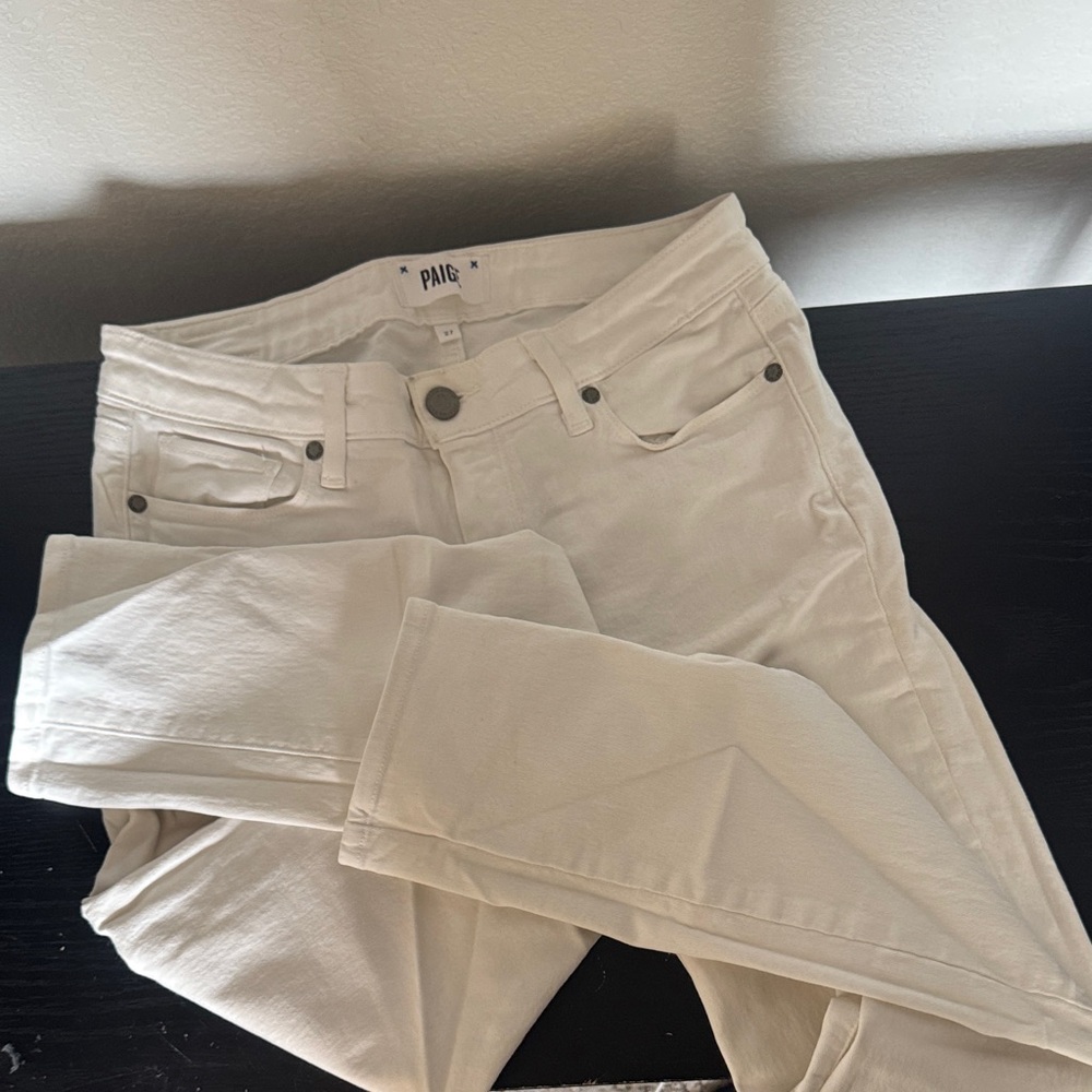 PAIGE Off-White Skinny Jeans